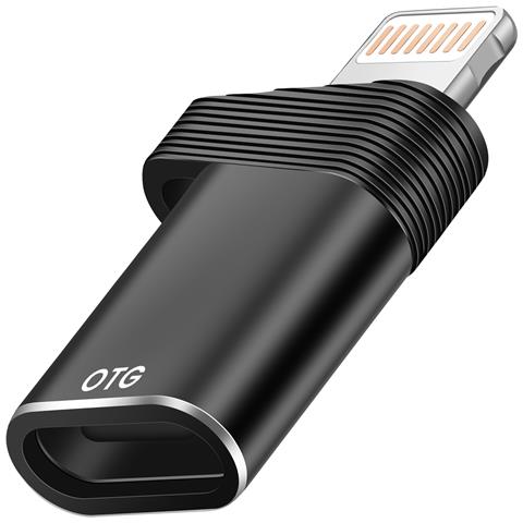 Adattatore Otg Da Usb-c A Lightning Velocità 480mbps, Nero - Foto 1