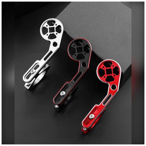 Supporto Estensione Per Computer Da Bici In Lega Di Alluminio - Compatibile Con Garmin, Bryton E Cateye Black - Foto 2