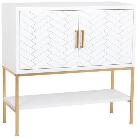Credenza 2 Ante Legno E Metallo 100x40x100h Cm - Foto 1