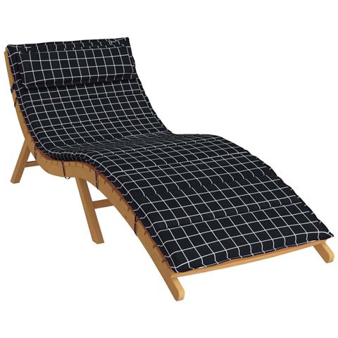 Cuscino per Lounger Sole Nero 178 x 60 x 4 cm Tessuto Oxford - Foto 1