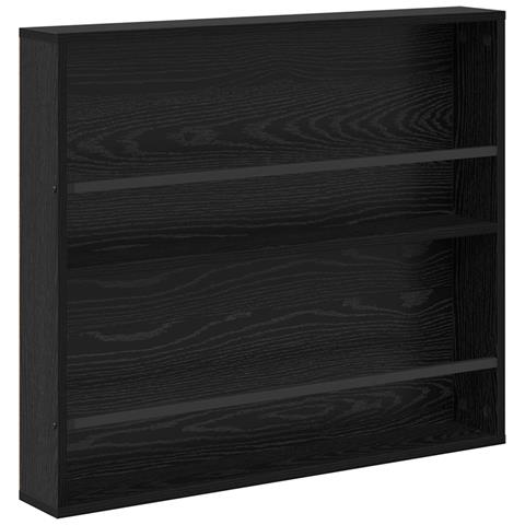 Scaffale per riviste Rovere Nero 80 x 12 x 70 cm - Foto 1
