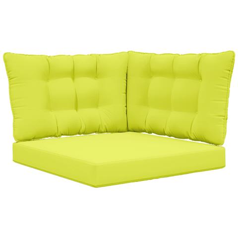 Cuscino per divano da esterno 3 pcs Verde Poliestere - Foto 1