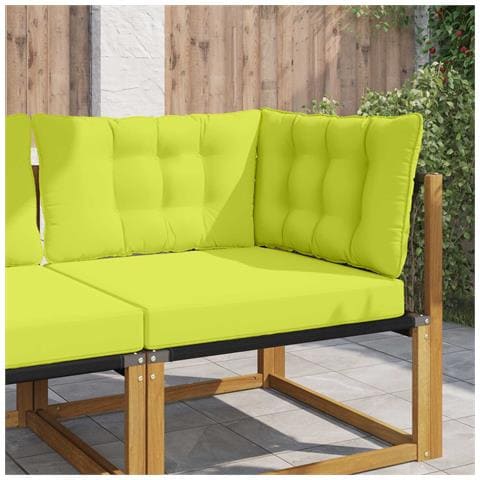Cuscino per divano da esterno 3 pcs Verde Poliestere - Foto 2