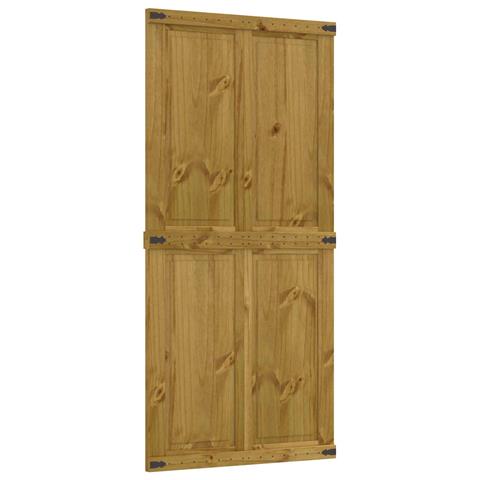 Porta del fienile Corona Marrone Miele 100 x 210 cm - Foto 1