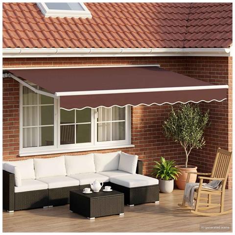 Tettuccio Elettrico Retrattile Marrone e bianco 3,5 x 2,5 m - Foto 2