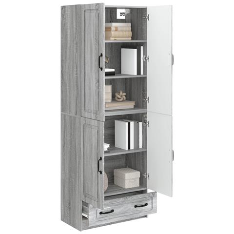 Set di armadi 2 pcs Sonoma grigio Legno ingegnerizzato - Foto 2