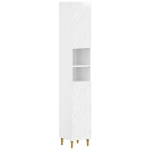 Set di armadietti da bagno in 3 pezzi DELFT Bianco Lucido - Foto 2