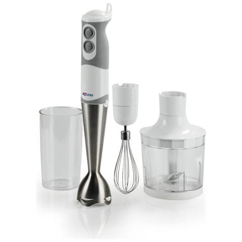 TERMOZETA Frullatore ad Immersione FACCIOIO BI/GR con Recipiente da 0.6 L Potenza 500 Watt Colore Bianco / Silver OY11262