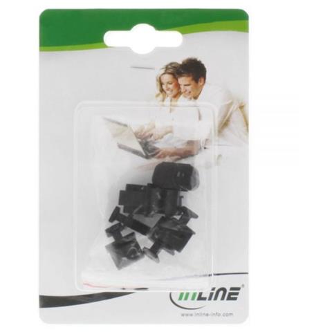 tappo di chiusura antipolvere protezione connettori e porte notebook, neri - set 8pz - Foto 2