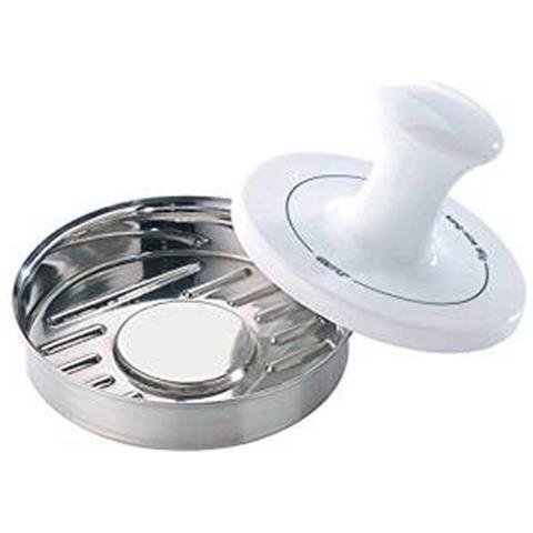 Set Pressa Hamburger Spark Di Con Stampo In Acciaio Inox E Pestello In Porcellana Di - Foto 2