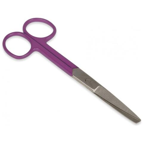 FORBICI RETTE PUNTE ALTERNE - anelli lilla - 14 cm - Foto 1