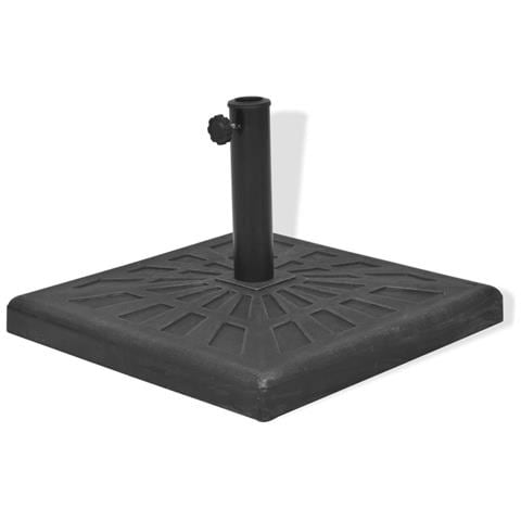 Base Per Parasole Quadrata In Resina Nera 12 Kg - Foto 2