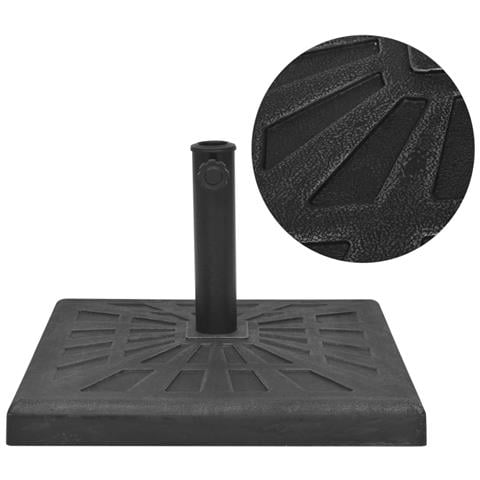 Base Per Parasole Quadrata In Resina Nera 12 Kg - Foto 1