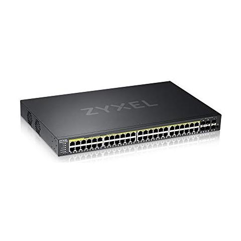 Switch Gigabit Ethernet Layer 2 gestito Poe+ a 44 Porte, 375 W, Quattro Porte Gigabit Combo, Due Porte SFP e modalità Cloud Ibrido [ GS2220-50HP] - Foto 1