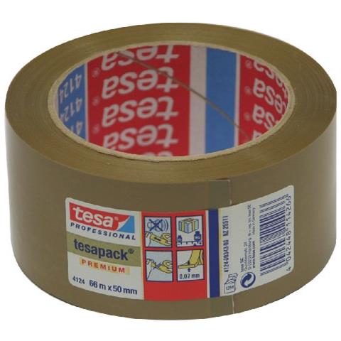 04124-00343-00 - Nastro Adesivo, 66 M X 50 Mm, Colore: Marrone - Foto 1