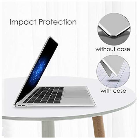 Caso Per Macbook Air 13 Pollici (2020 2019 2018 Release) A2179 A1932 - Protezione Snap On Shell Della Copertura Dura Per Nuovo Macbook Air 13 Retina Display Con Touch Id Crystal Clear - Foto 2