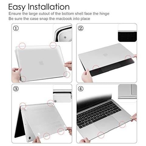 Caso Per Macbook Air 13 Pollici (2020 2019 2018 Release) A2179 A1932 - Protezione Snap On Shell Della Copertura Dura Per Nuovo Macbook Air 13 Retina Display Con Touch Id Crystal Clear - Foto 4