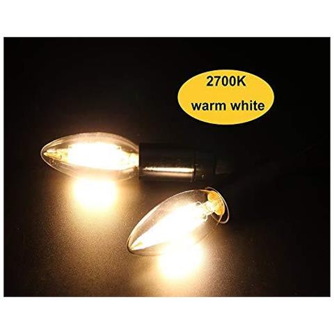 E14 Candela Lampadine Led Dimmerabili 4w 40w Equivalente Soft Bianco Caldo 2700k 400lm Piccolo Edison Vite Ses Lampadario Bulbi C35 Vintage Filament Energy Saving Candelabri Lampadina 5pack Da Brimax (c35 4w 5pack)  - Foto 2