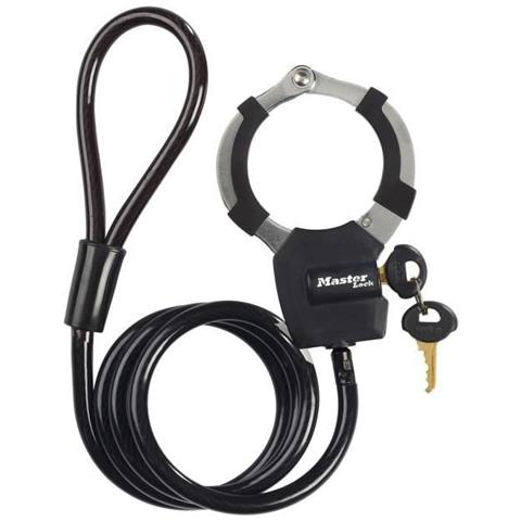 8275eurdpro Cavo Per Lucchetto A Chiave Con Manette - 1m - Ideale Per Scooter - Colori - Foto 1