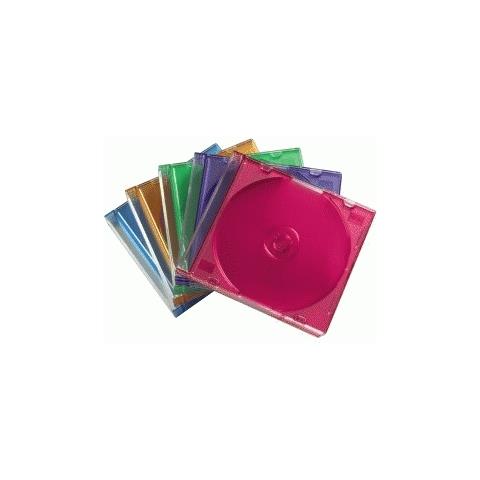 CD Slim Box Pack of 25, Coloured 1dischi Multicolore - Foto 1