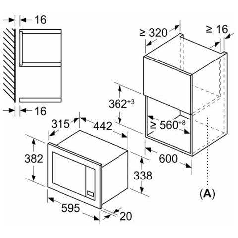 Forno A Microonde Serie 2 BEL623MS3 Da Incasso Con Grill Capacità 20 Litri Potenza 800 Watt Colore Acciaio - Foto 4