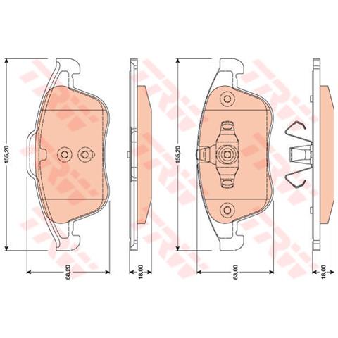 Pattini Freno Renault Grand Scenic 1.6 16v Gdb1790 - Foto 1