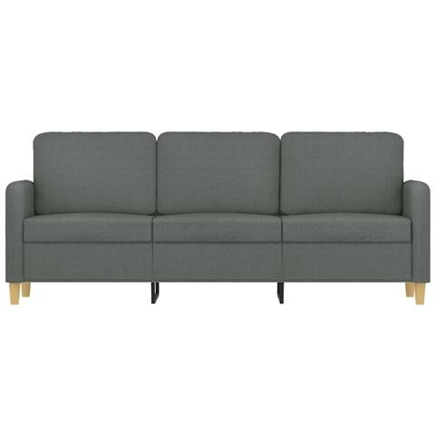 Divano A 3 Posti Grigio Chiaro 180 Cm In Tessuto - Foto 8