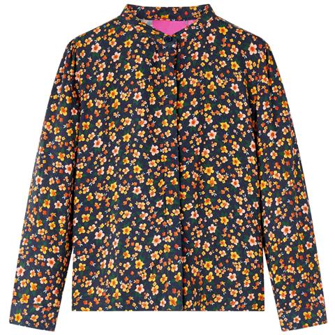 Camicia Da Bambina Con Colletto Fascia Blu Marino 128 - Foto 1