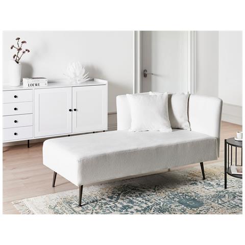 Chaise Longue Versione Destra Riom Tessuto Bianco - Foto 9