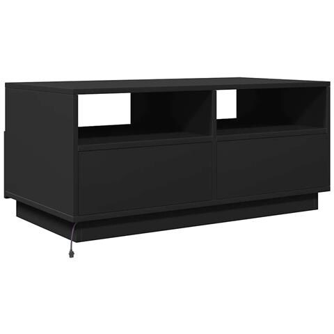 Tavolino Da Soggiorno Con Luci Led Nero 90x49x40 Cm - Foto 10