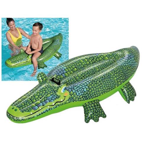 Coccodrillo Gonfiabile Per Piscina E Mare In Pvc Impugnatura Resistente 152x71 Cm Bestway 41477 - Foto 1