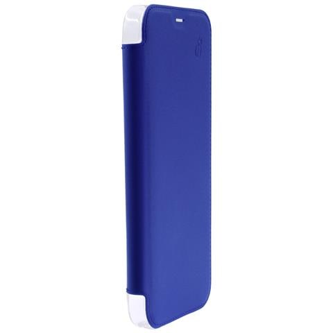 Custodia Per Iphone 12/iphone 12 Pro Premium Pelle Retro Trasparente, Blu - Foto 2