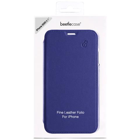 Custodia Per Iphone 12/iphone 12 Pro Premium Pelle Retro Trasparente, Blu - Foto 5