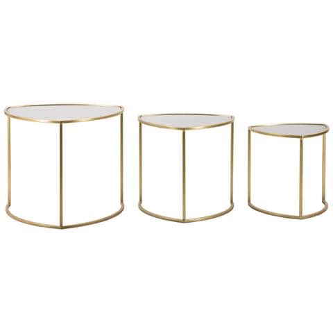 Tavolinetti Da Caffe' Triangle Set 3 Pz Cm Ø60x50-50x45-40x40 - Foto 1