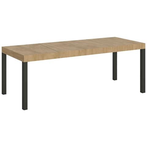 Tavolo Allungabile 90x160/264 Cm Everyday Premium Quercia Natura Telaio Antracite - Foto 1