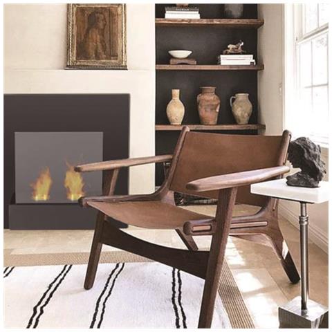 Camino Inserto A Bioetanolo 1,70 Kw Riscaldamento A Liquido Con Kit Per Fissaggio A Parete Creta - Foto 2