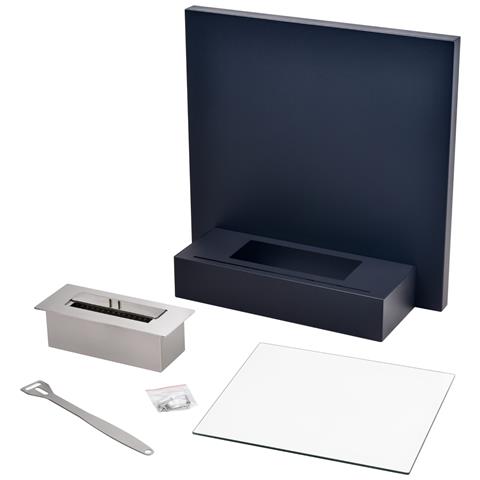 Camino Inserto A Bioetanolo 1,70 Kw Riscaldamento A Liquido Con Kit Per Fissaggio A Parete Creta - Foto 3