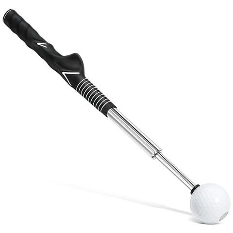 Aiuto Per L'allenamento Dello Swing Del Golf, Ausilio Telescopico Portatile Per L'allenamento Del Golf Black - Foto 2