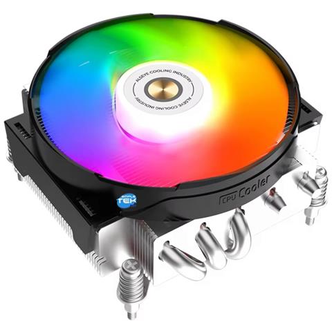 Dissipatore Cpu Low Profile 48mm 150w Argb Lga 1200 1366 1150 1151 1155 1156 - Foto 1