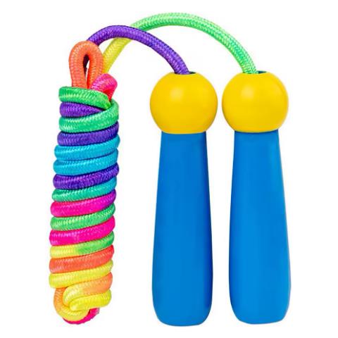 Cordino Regolabile Bambini 250 Cm Con Manici In Legno - Salto Divertente E Sicuro! - Foto 1