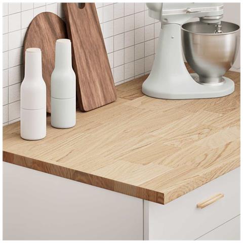 Piano Di Lavoro Cucina 100x63,5x2,7 Cm Legno Massello Rovere - Foto 1