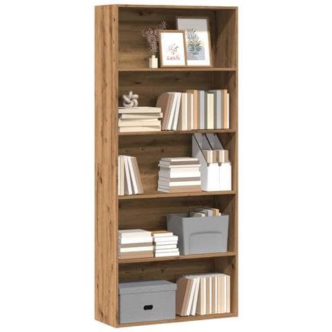 Libreria Rovere Artigianale 80x30x189 Cm In Legno Multistrato - Foto 3
