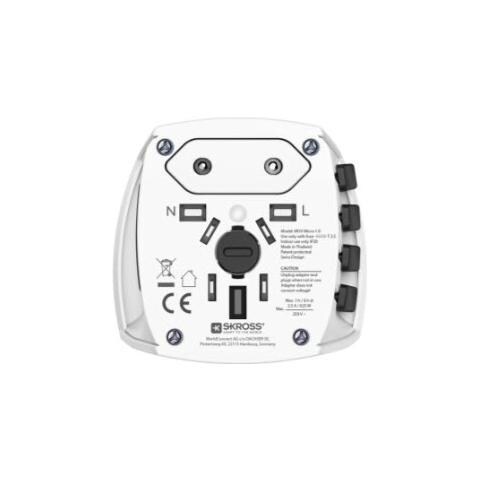 Muv Micro Adattatore Per Presa Di Corrente Universale Bianco - Foto 1