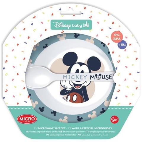 Disney Baby Set Piatto E Cucchiaio Mickey Art. 10478 - Foto 1