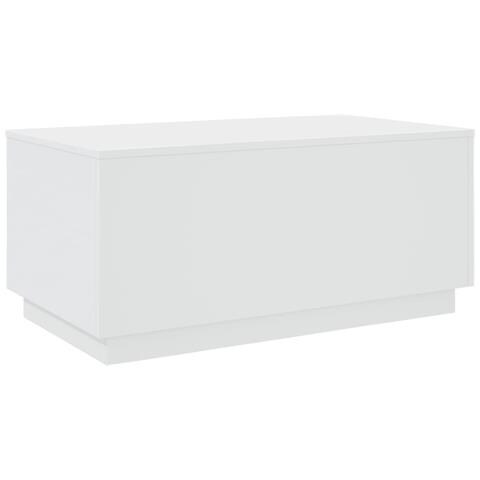 Lusso Casadino -  Tavolino Da Soggiorno Con Luci Led Bianco 90x50x40 Cm - Foto 2