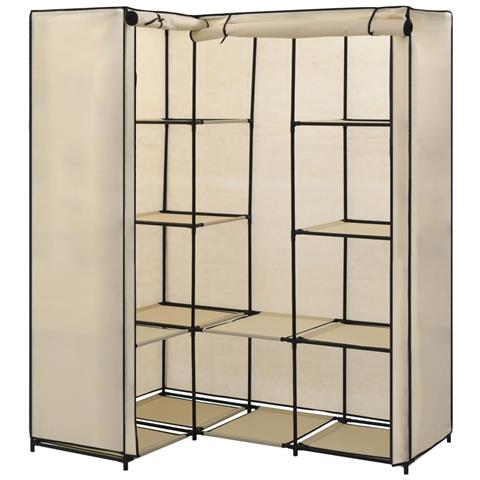 Armadio Angolare Crema 130x87x169 Cm - Foto 1