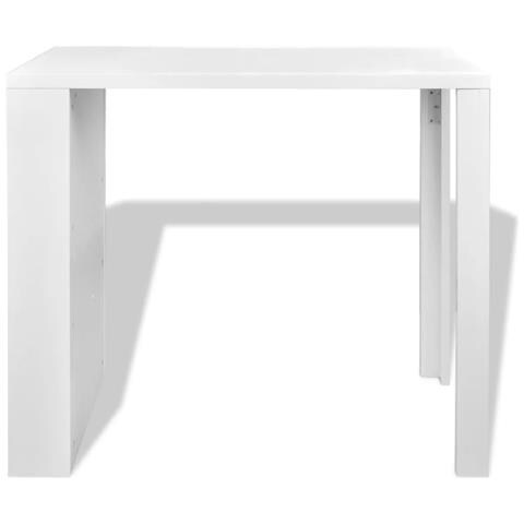 Tavolo Da Bar In Mdf Con Portavini Bianco Lucido - Foto 2