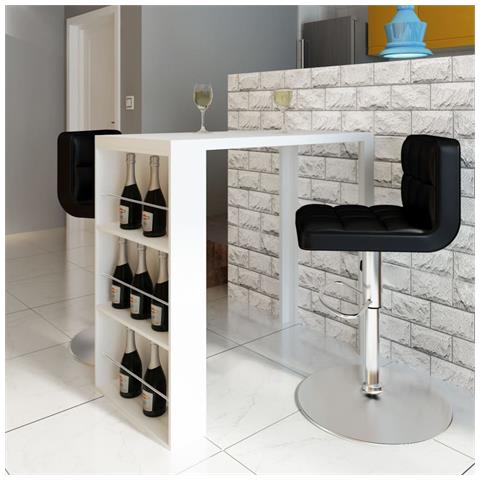 Tavolo Da Bar In Mdf Con Portavini Bianco Lucido - Foto 6