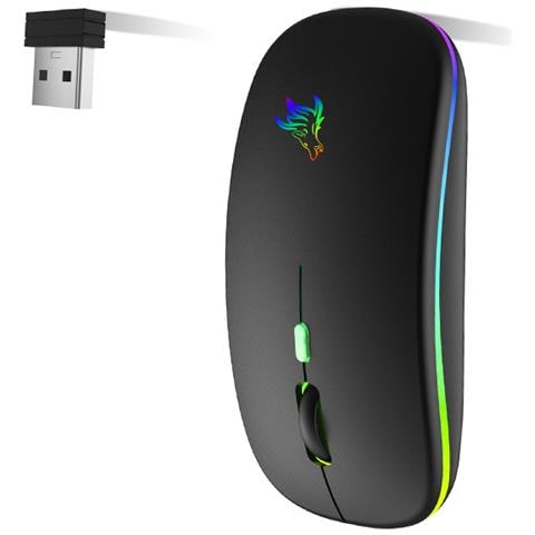 Mouse Silenzioso A Doppia Modalità: Wireless Bluetooth 5.1 Ricaricabile C - Foto 2