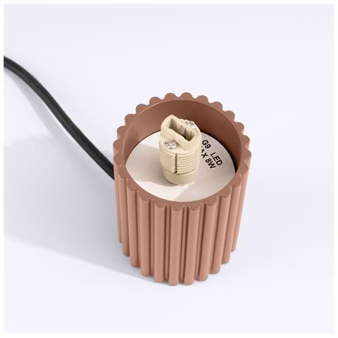 Lampada Da Tavolo Halo Moka Sl. 1736 - Moderno Lampada Da Scrivania Moka 19x12x12 Cm - Foto 8